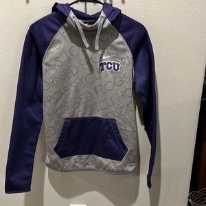 Nike Therma-Fit TCU Horned Frogs Hoodie Sweatshirt Womens size Small EUC